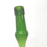 Green Negrita rum bottle atypical distorted decanter vase