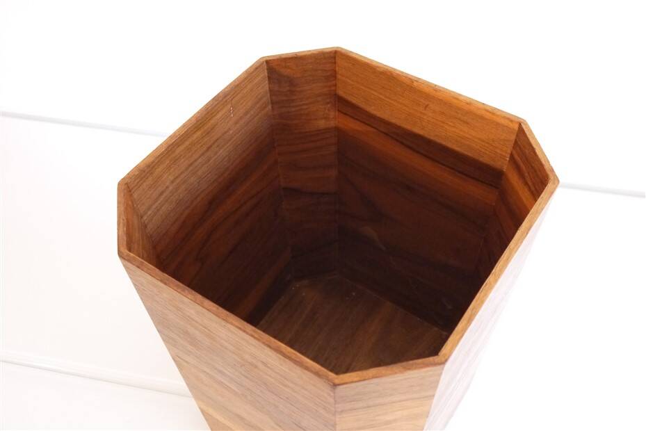 Danish teak wastepaper basket 1960