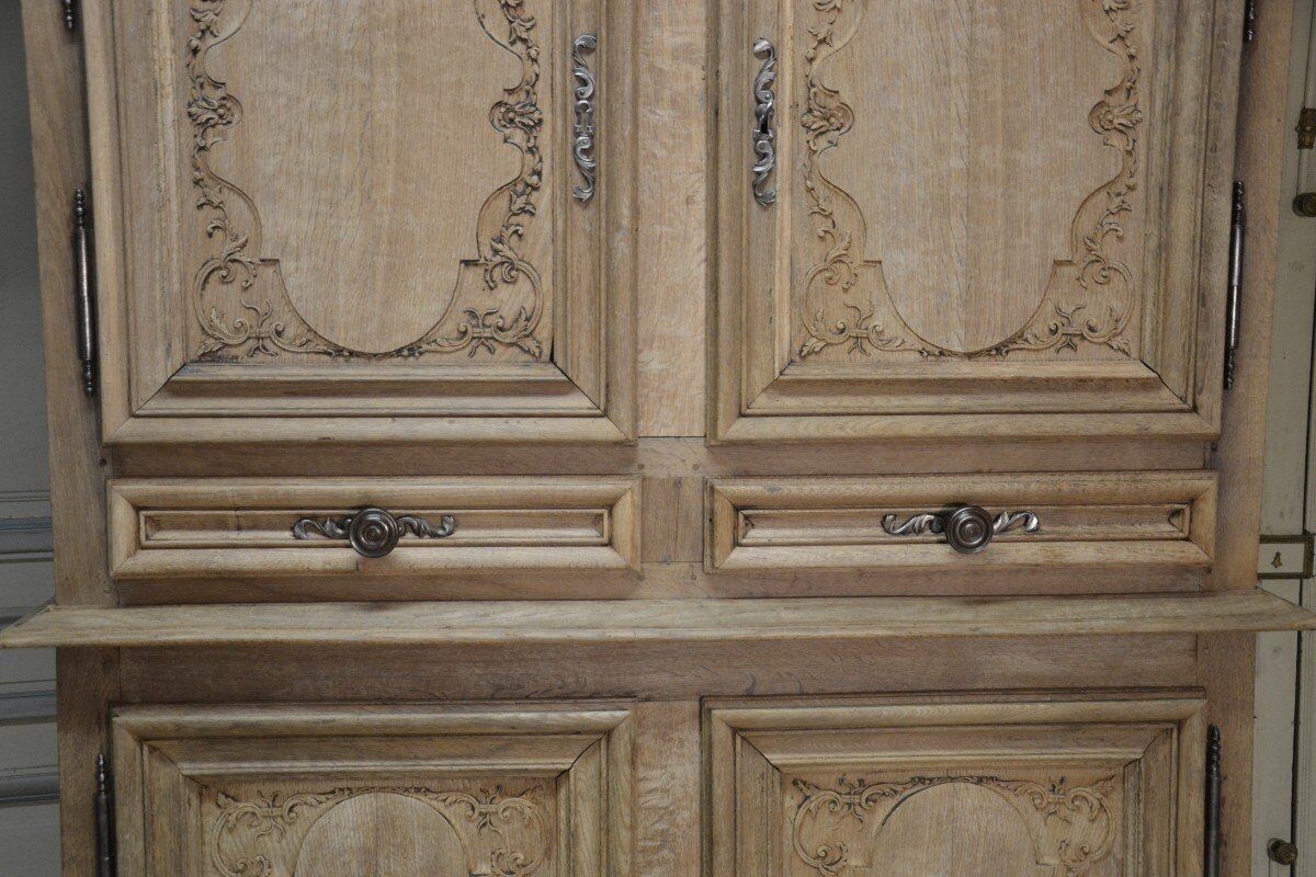 Whitewashed oak sideboard