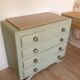 Commode Art Déco couleur vert fumé