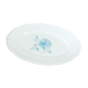 Plat ovale Digoin rose bleue