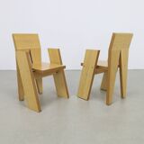 2 chaises architecturales, pièce unique, par un architecte néerlandais