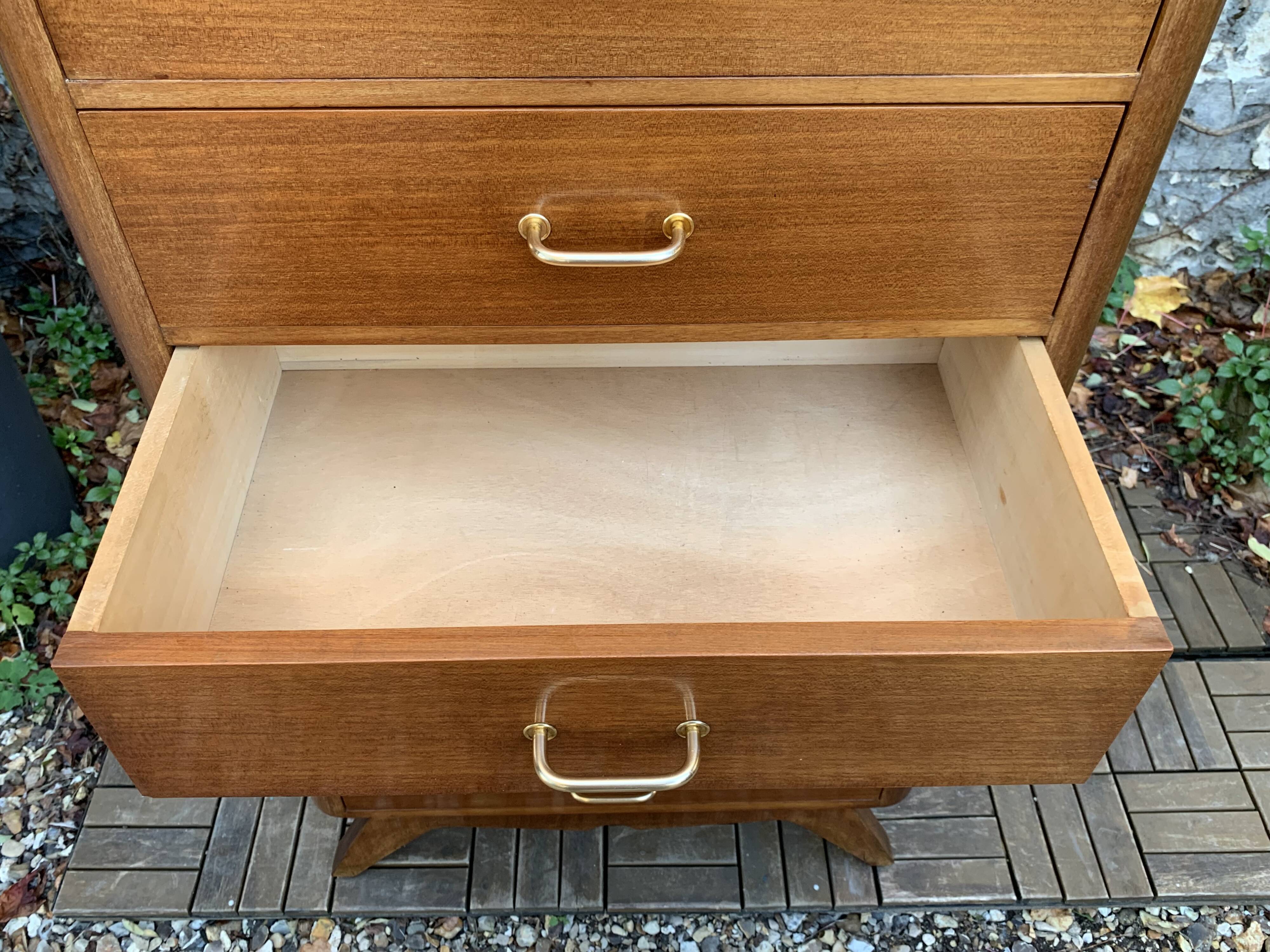 Vintage chest of drawers with compass feet 1960 H112