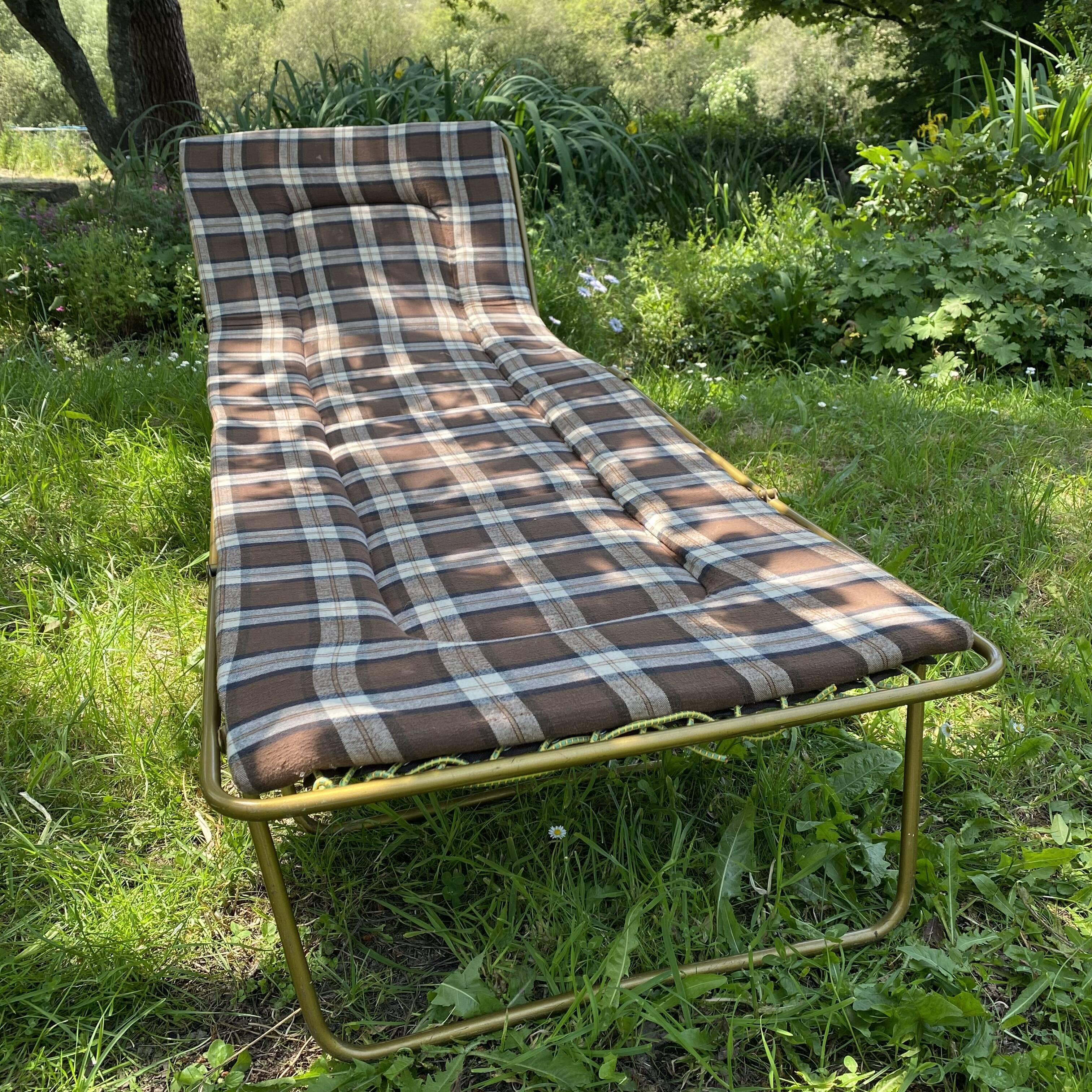Deckchair, Lafuma camp bed, 70s