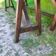Pair of rustic antique long benches in solid wood – 195 cm
