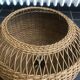 Rattan chandelier suspension old vintage craftsmanship 1960