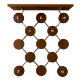 Vintage, Scandinavian Mid-Century Teak and Metal Coat Rack, 1960s