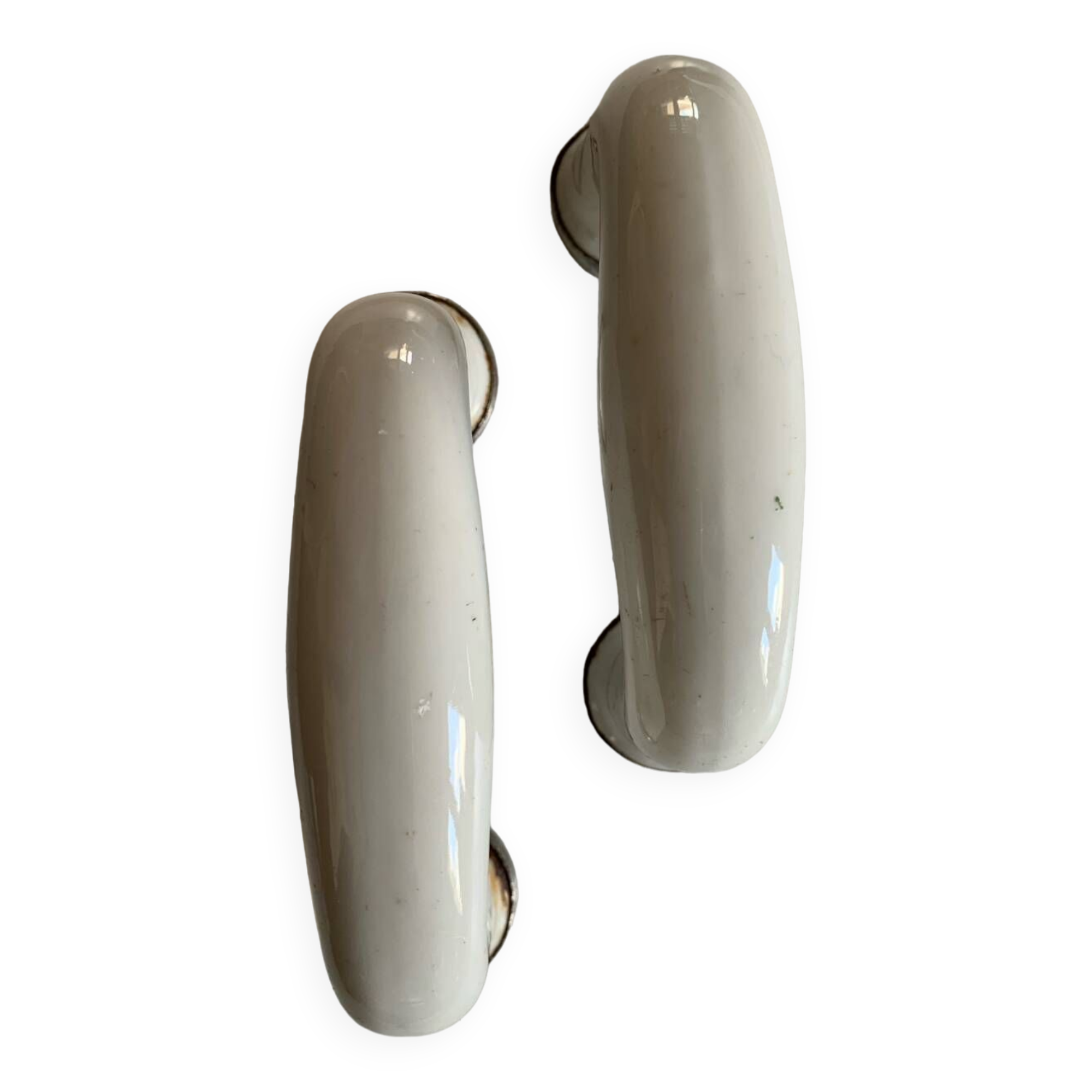 Pair of porcelain handles