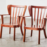 Paire de fauteuils Canada de Christian E. Hansen pour Fritz Hansen Danemark 1940
