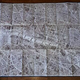 Affiche carte vue à vol d'oiseau de Paris