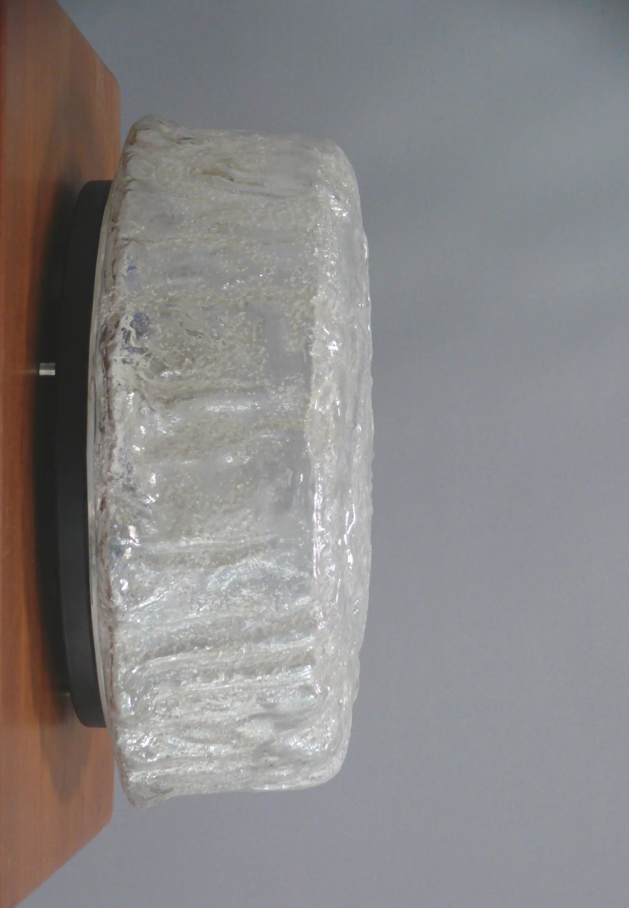 Plafonnier Glashütte Limburg en verre dépoli - années 1960