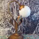 Vintage lamp golden iron flower