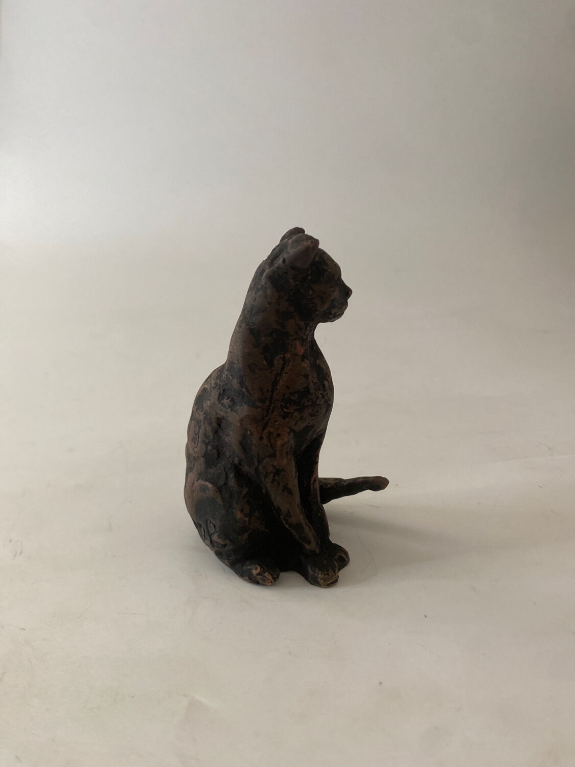 Chat on the lookout original art sculpture