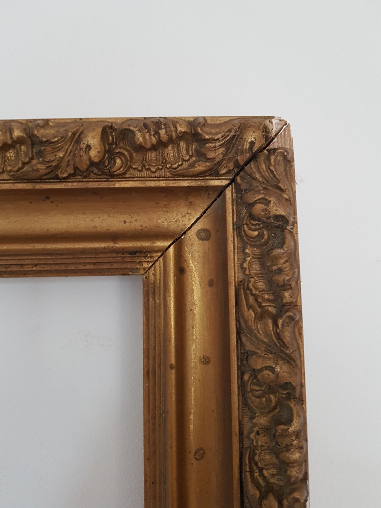 Old molded gilded frame