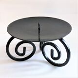 Black wrought iron picnic candle holder