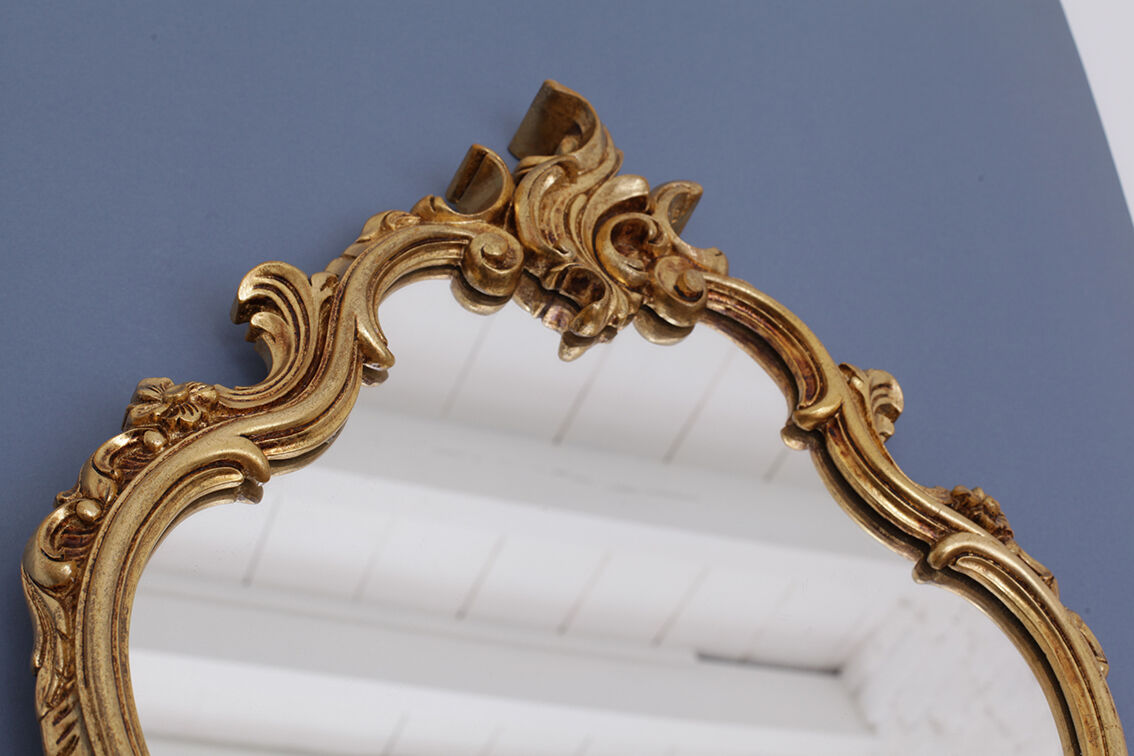 Golden rock mirror with gold leaf 43x70cm