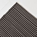6x9 Pinstriped Black & Gray Turkish Area Rug, 183x269Cm