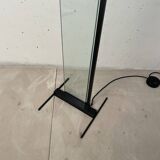 Glass and metal floor lamp 1980, Autograph