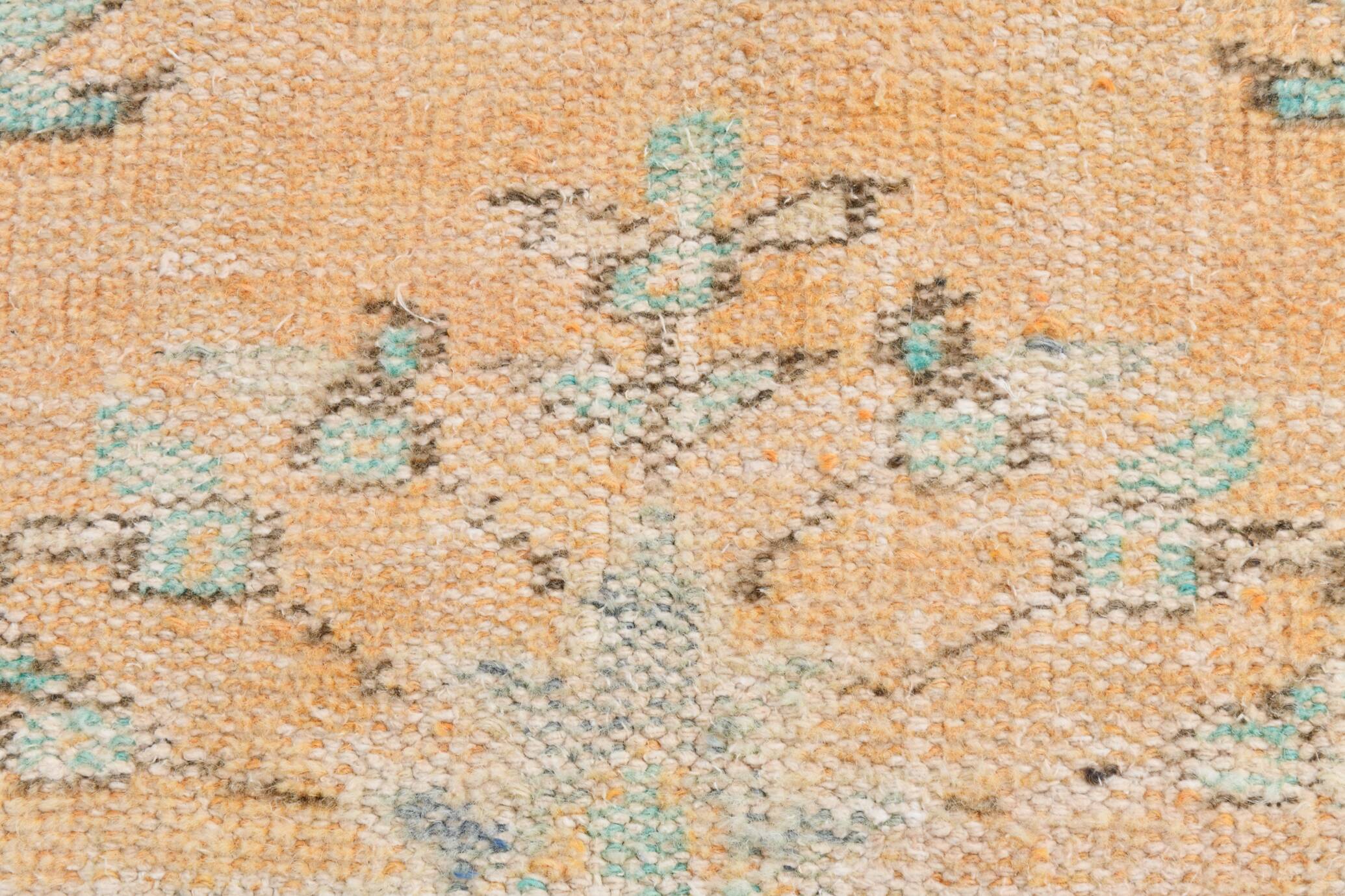 6x9 Pale Orange Oriental Vintage Rug 182x270Cm SK 21429