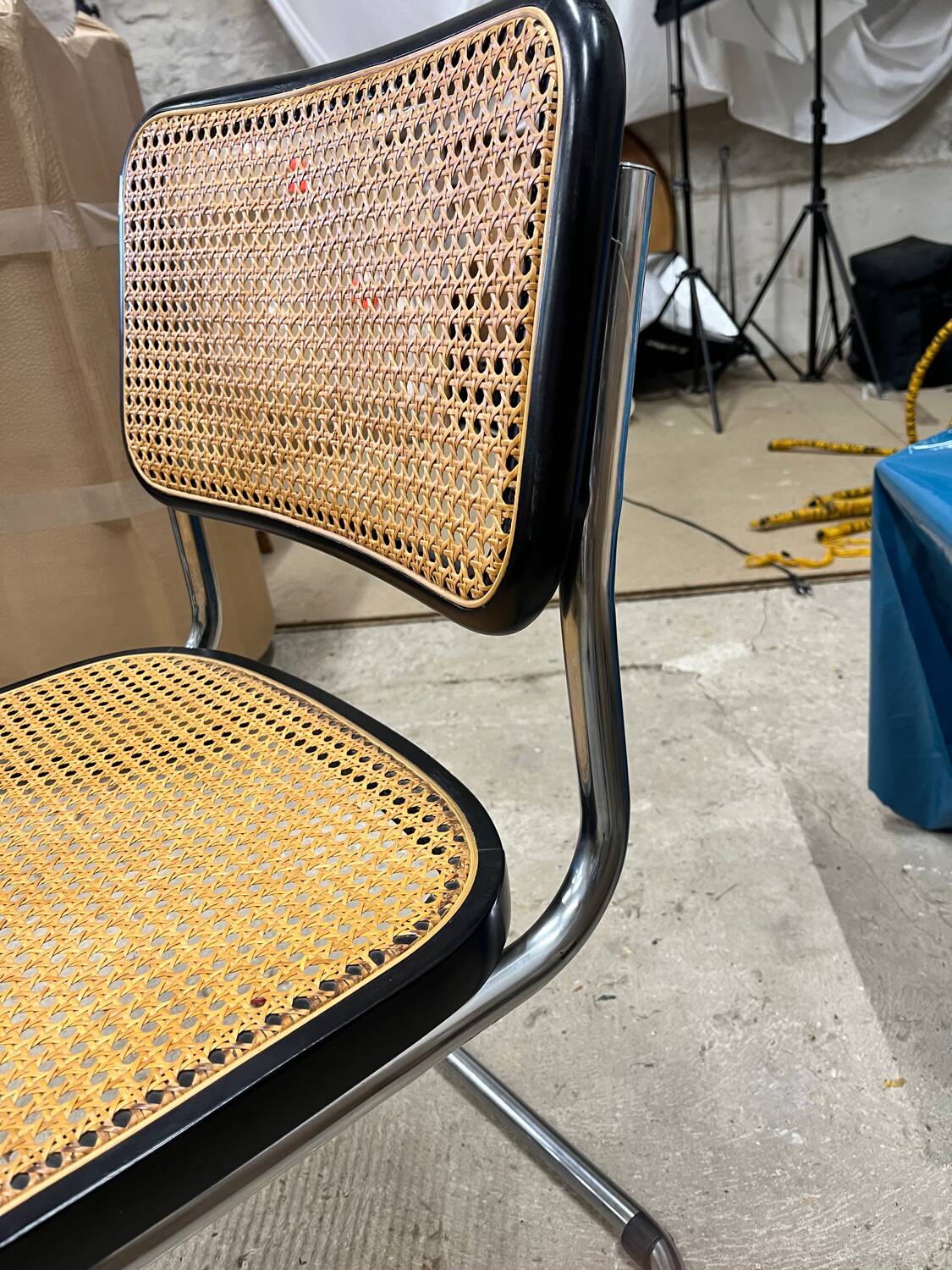 Set of 4 "B32" chairs, Marcel Breuer, Italy, 1990