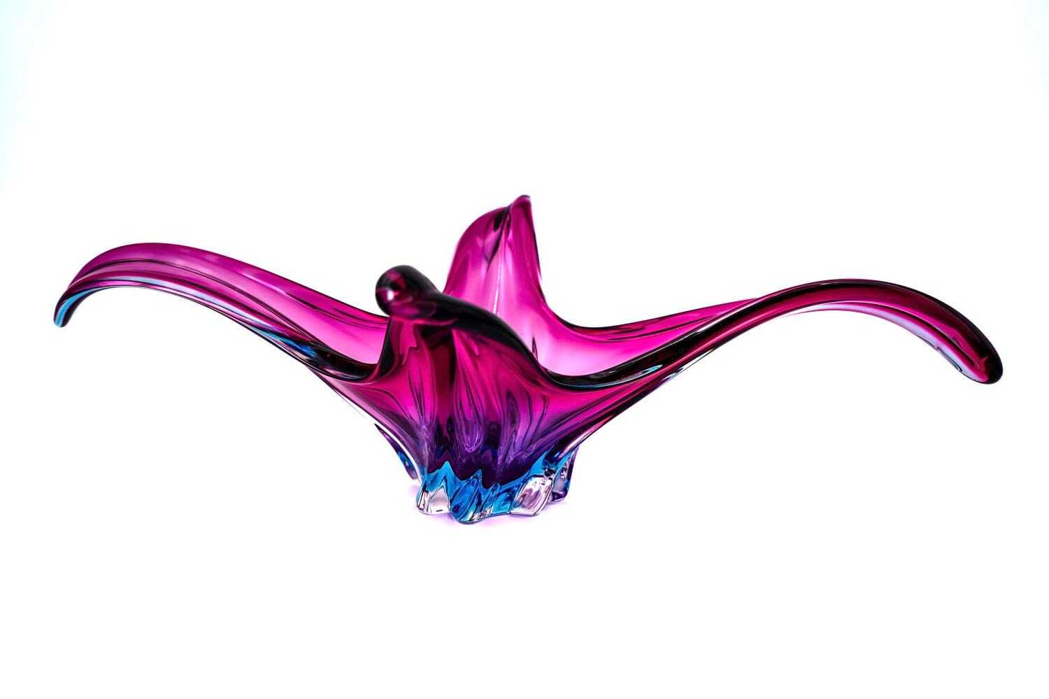 Murano XXL Coupe 50cm - Sommerso Amethyst & Turquoise - Vintage Design