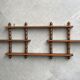 Vintage wooden wall shelves display, small shelving for miniatures