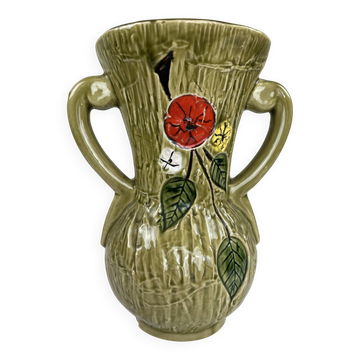 Vase with 2 vintage handles from the 1960s.