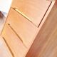 Scandinavian-style verni chene desk / vintage 60s