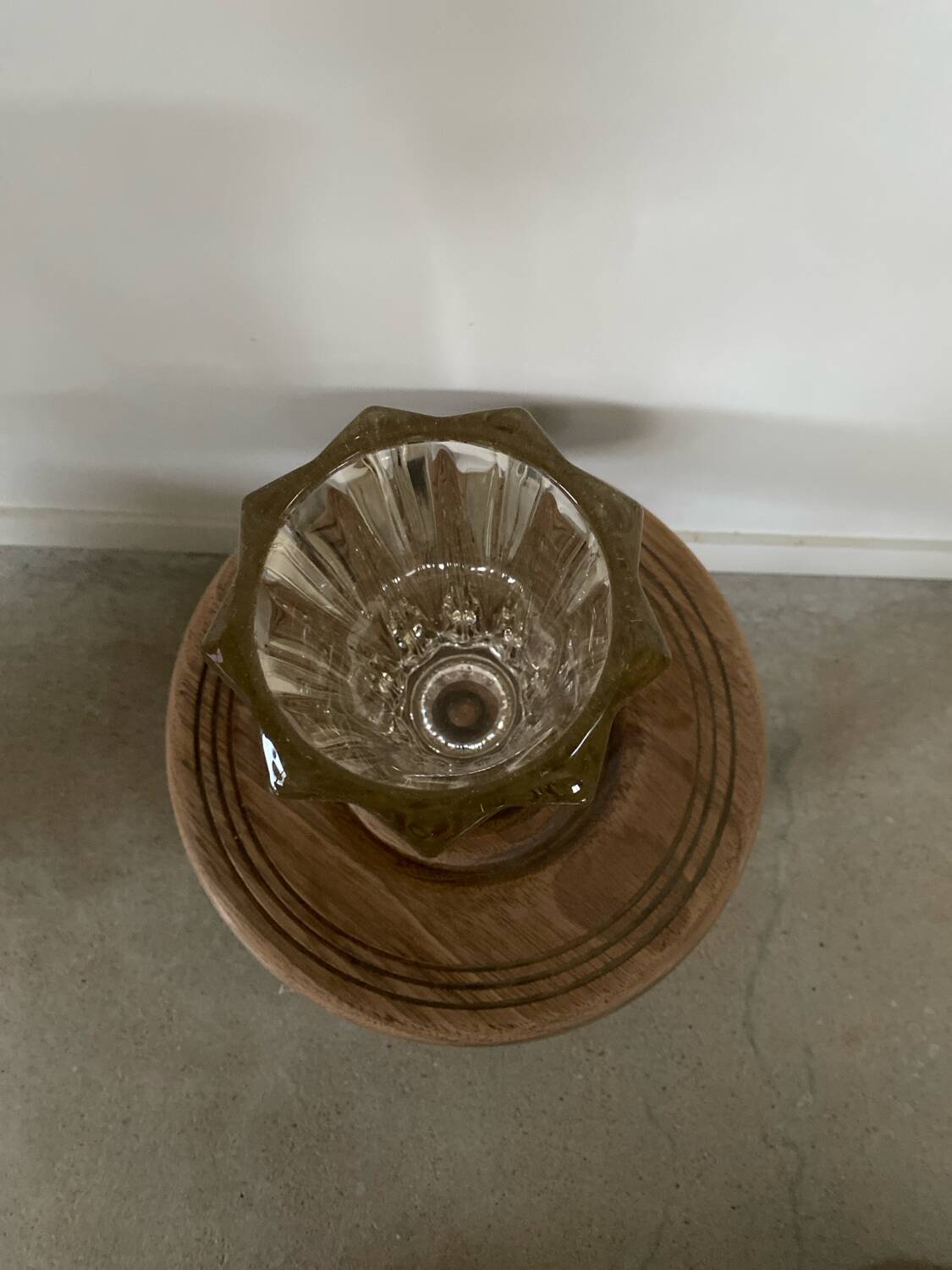 Vase en Verre moule années 50