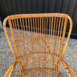 Rattan armchair circa 1960