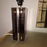 70s lamp base in plexiglass and chrome