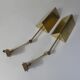 Pair of adjustable brass wall lamps after koch & lowy
