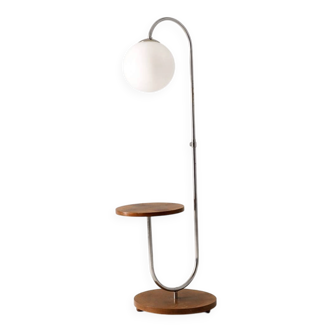 Standard lamp with table, Jindřich Halabala, 1930s–40s, Czechoslovakia