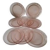 Arcoroc orange pink plates