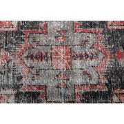 Tapis couloir rouge noué à la main turc des années 1960 111x391