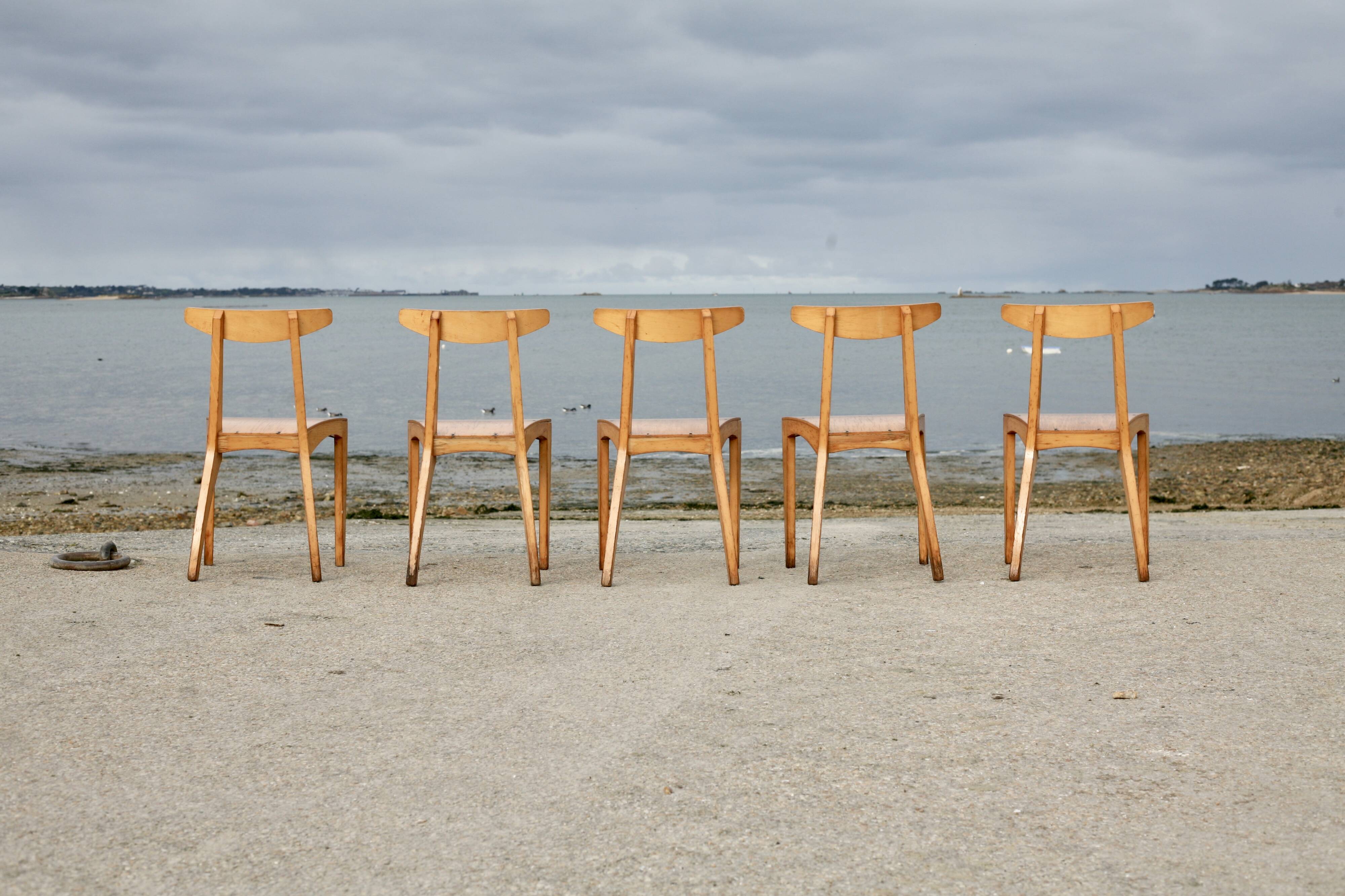 5 chairs by Thibault Desombre, 1990