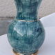 Vase in ceramic emailed green Vallauris vintage 1960