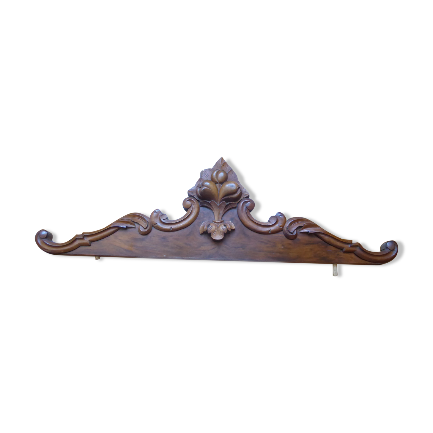 Fronton ancien en bois palissandre