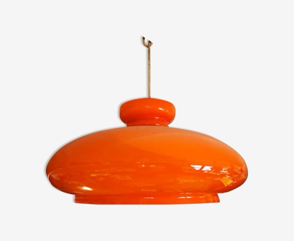 Suspension opaline orange vintage