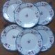 6 flat plates "Ninette" from the Digoin Sarreguemines manufacture, France