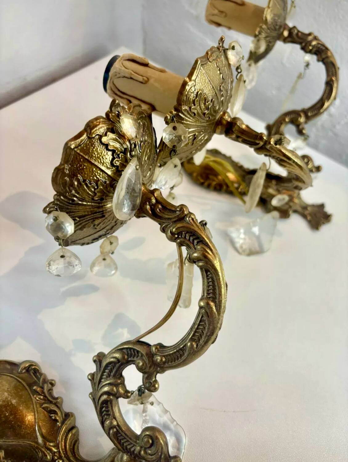 Paire d’appliques en bronze