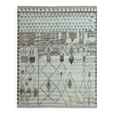 Contemporary Moroccan Design Berber Rug. 100% Wool. Handmade Beni Ourain Carpet