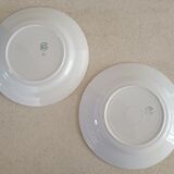 2 plates decorated with rooster, Céranord