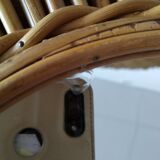 Rattan mirror 52 cm