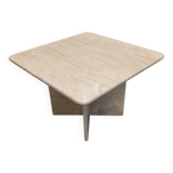Italian coffee table, travertine end table, 1960s-70s