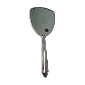 Silver plated embroidery hand mirror