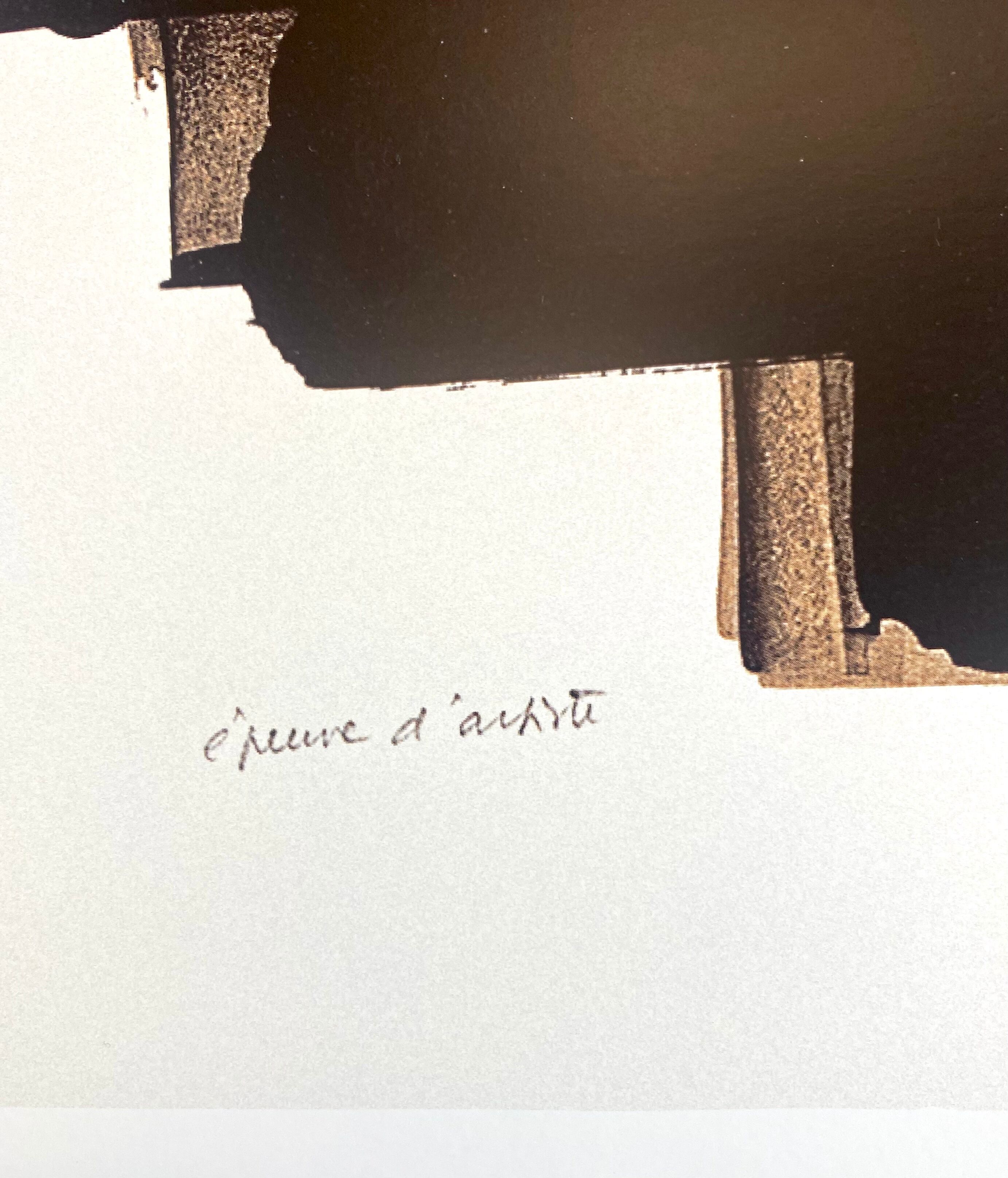 Offset print poster of Lithograph #3, Musée Soulages Rodez