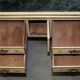 Chinoiserie Buffet with Marble Top in Chippendale Style