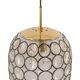 Glass and iron hanging lamp by Limburg, Germany, 1960s