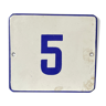 Number 5 vintage enamel house numbers made in europe house number room hotel